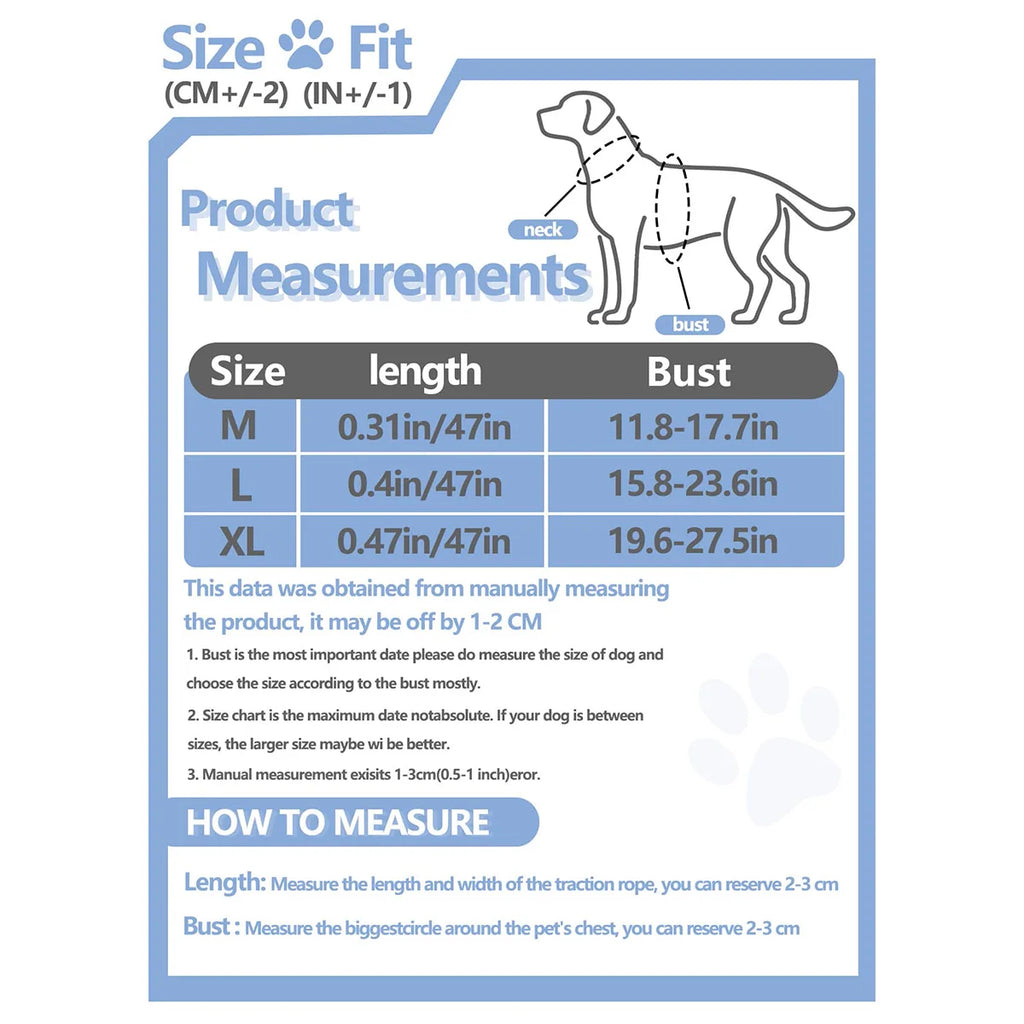 Colorful Pet Harness with Leash