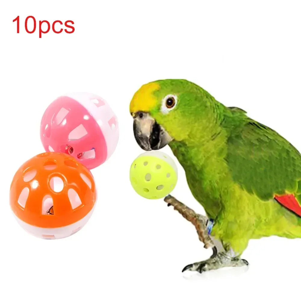 Colorful Hollow Rolling Bell Bird Toy