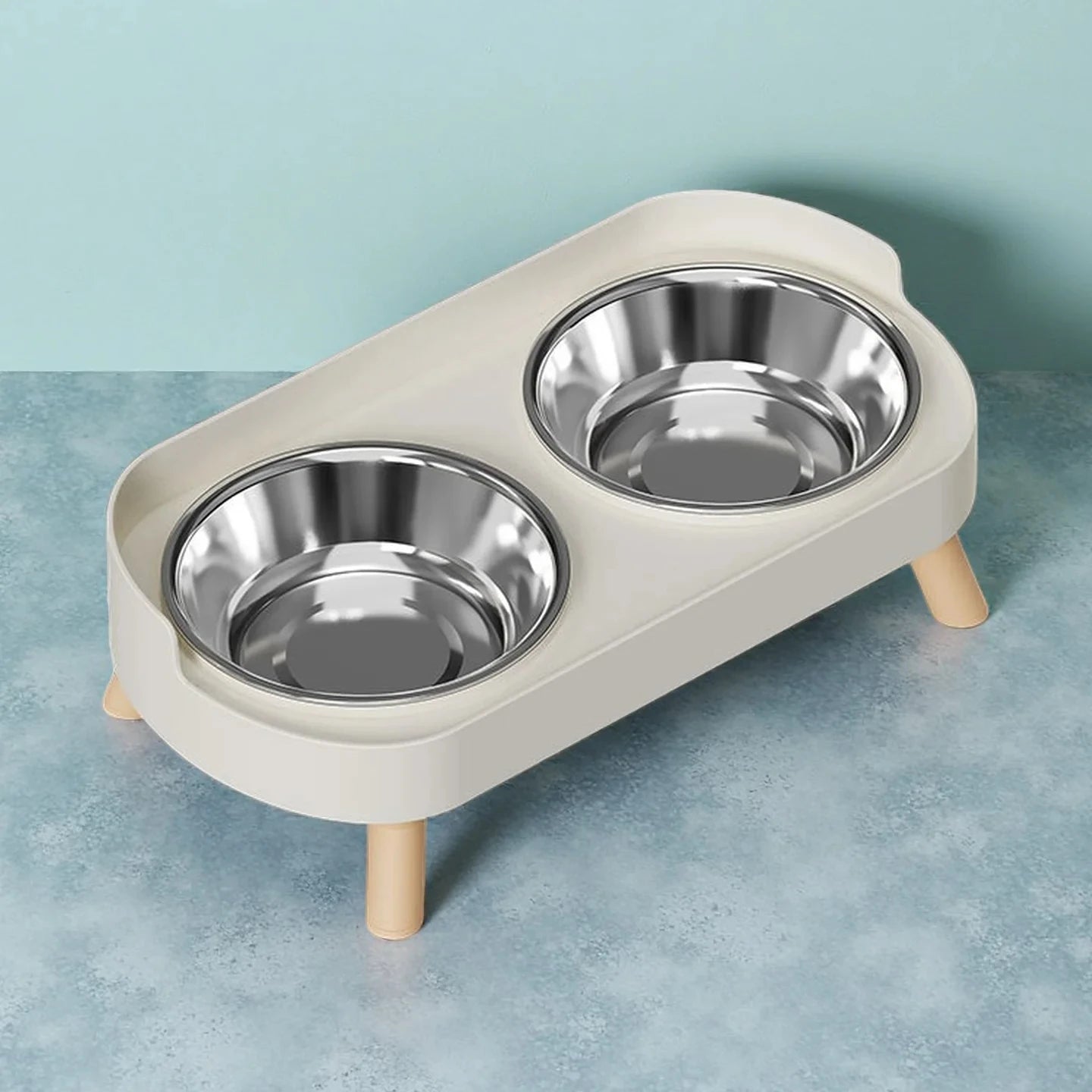 Elevated Dual Bowl Pet Feeder