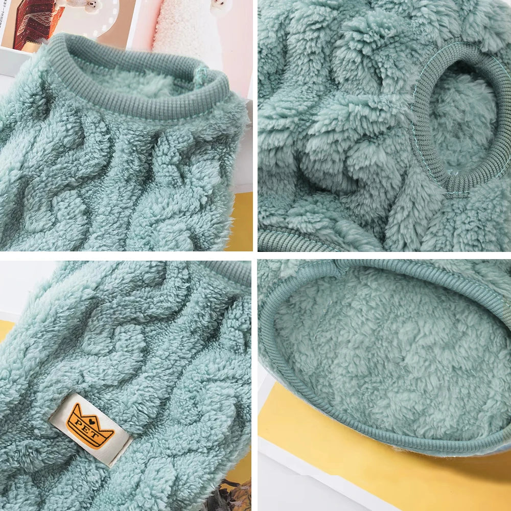 Cozy Fleece Pet Jacket for Cats Dogs