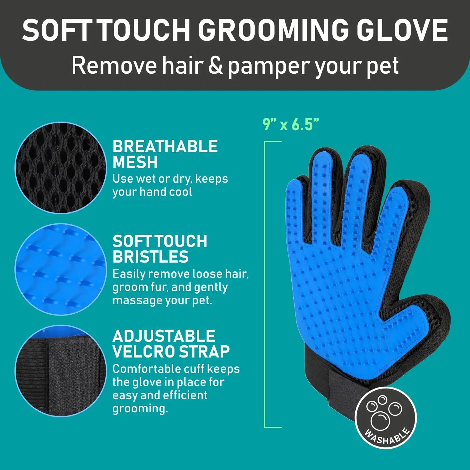 Pet Grooming Deshedding Gloves