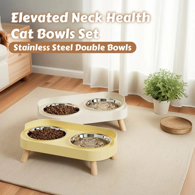 Elevated Dual Bowl Pet Feeder