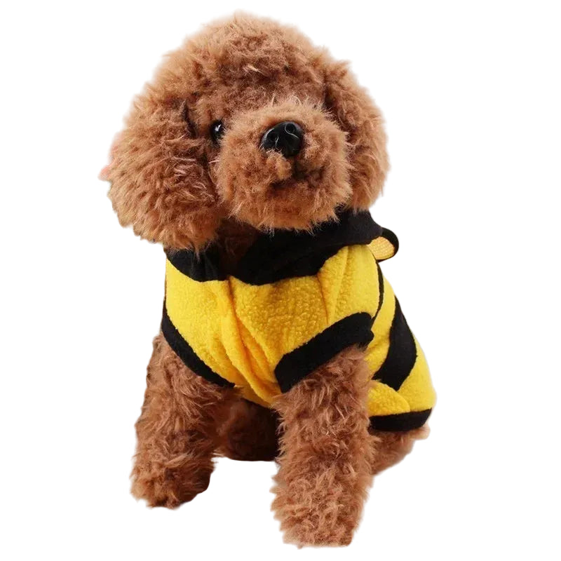 Bee Pet Fleece Hoodie for Dogs Cats