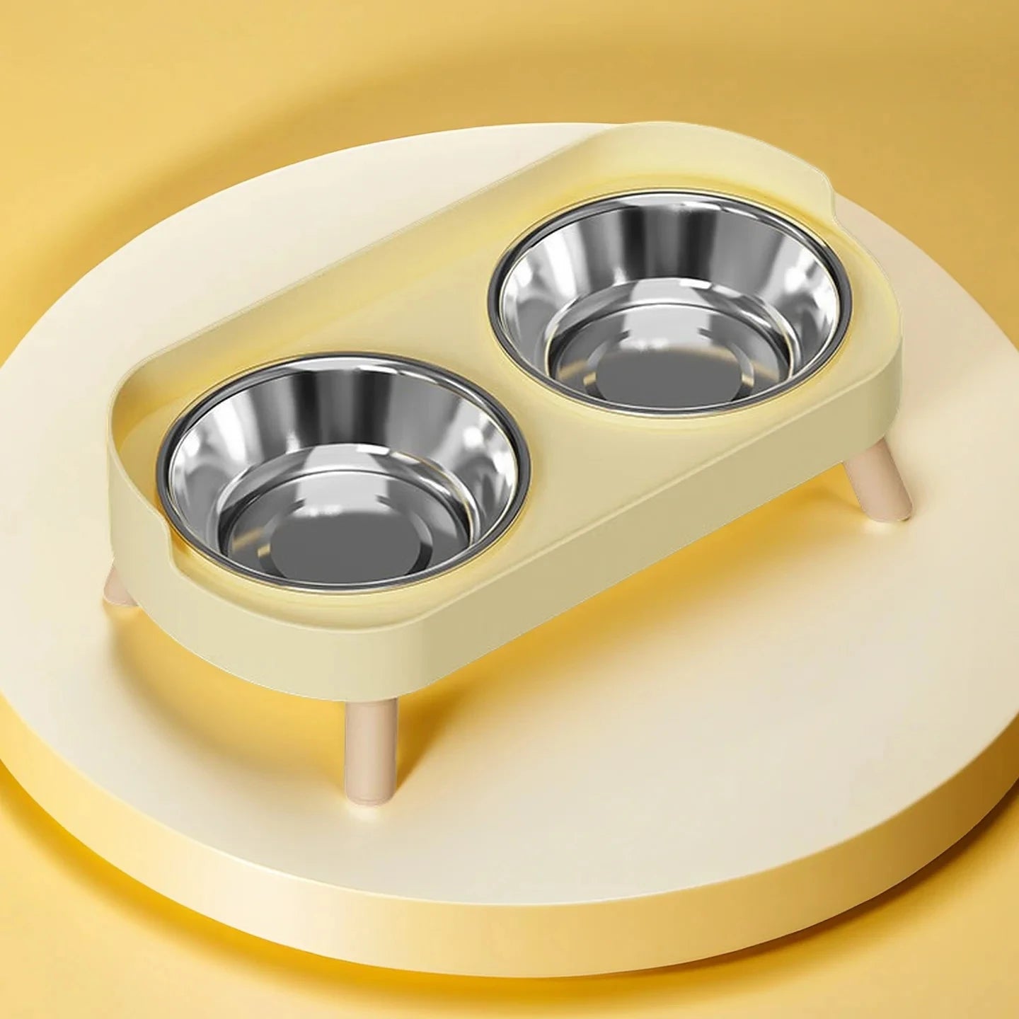 Elevated Dual Bowl Pet Feeder
