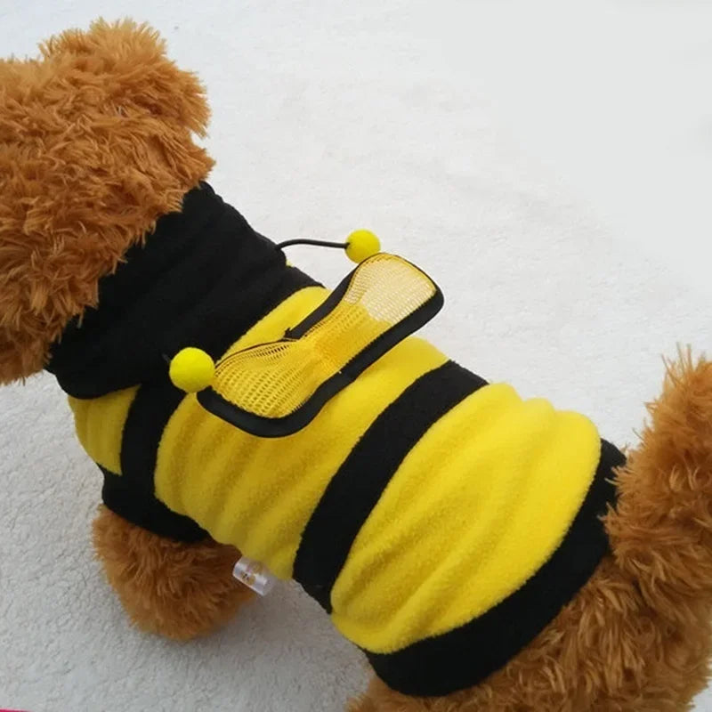 Bee Pet Fleece Hoodie for Dogs Cats