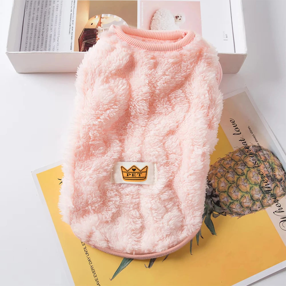 Cozy Fleece Pet Jacket for Cats Dogs