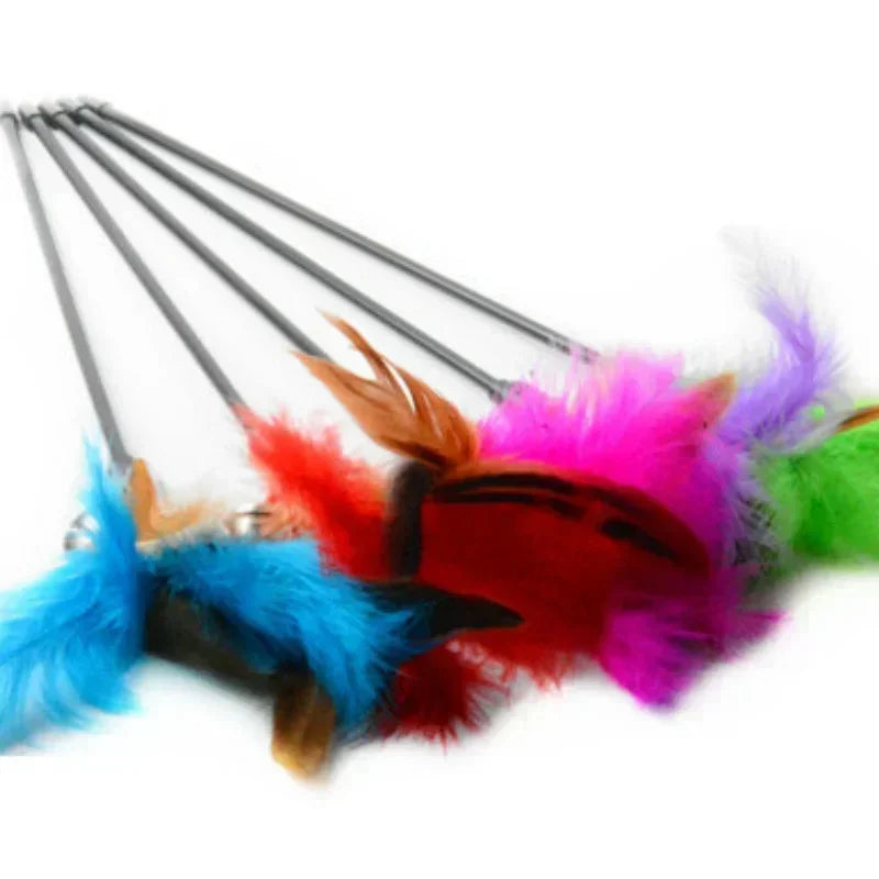 Feather Teaser Wand Cat Toy Set