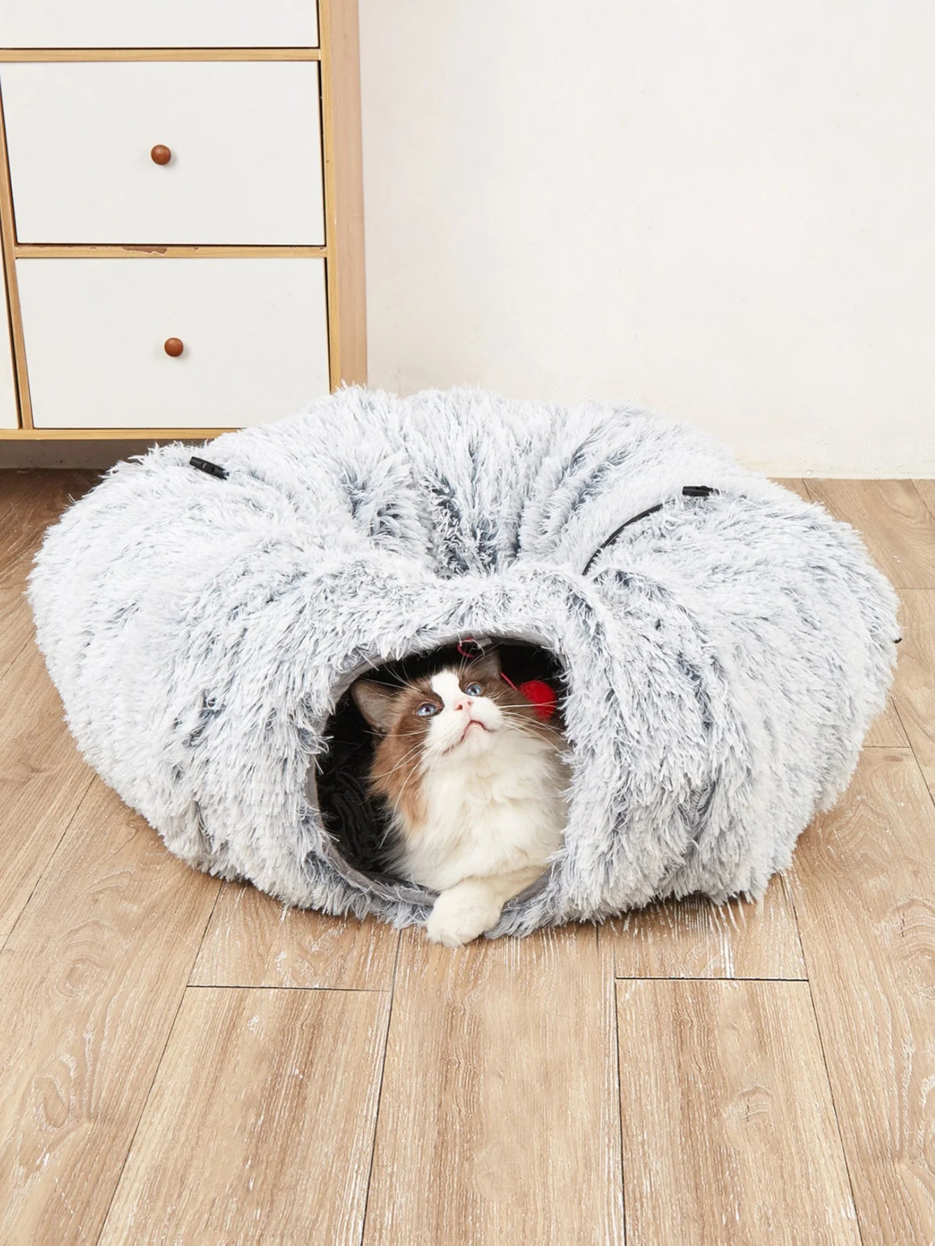 Plush Cat Tunnel Bed