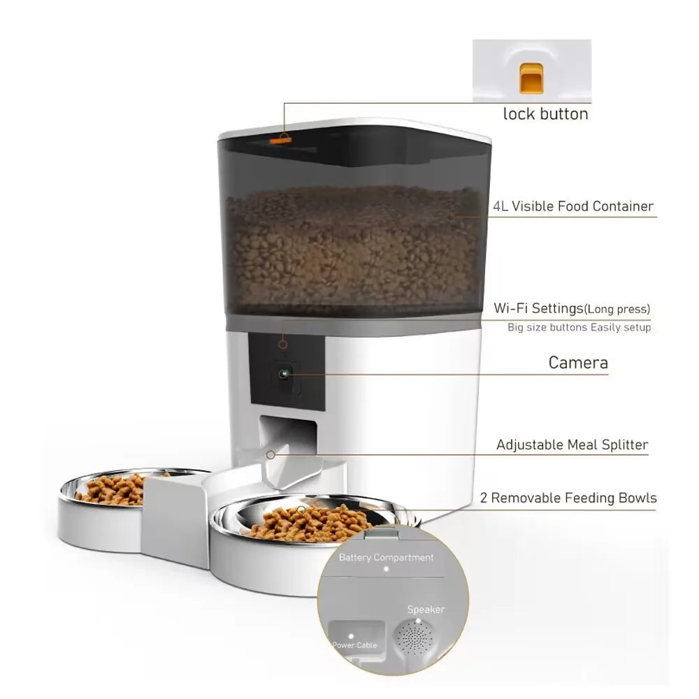 Smart Automatic Pet Feeder With Camera
