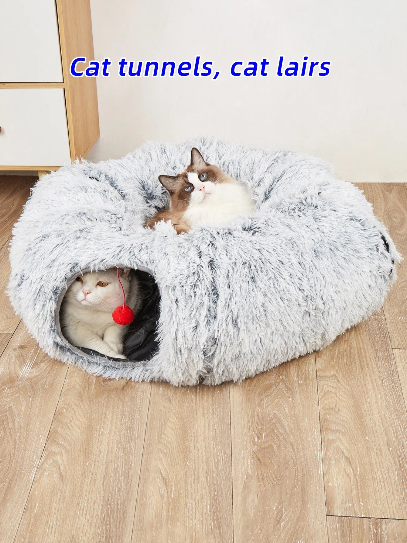 Plush Cat Tunnel Bed