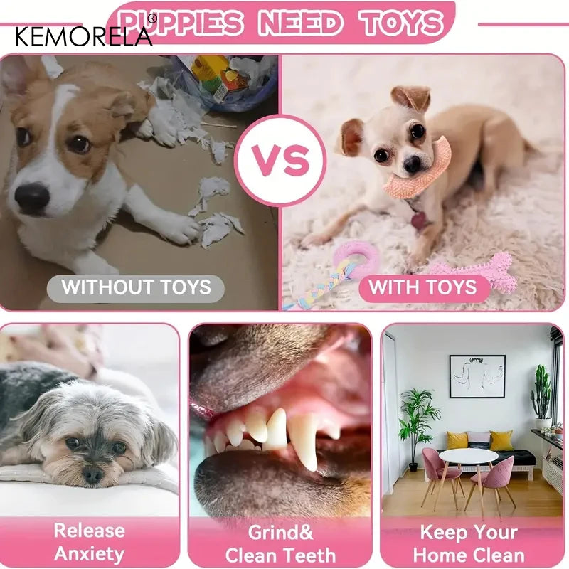 6 PCS Dog Chew Toys Set