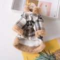 Winter Plaid Pet Jacket Clothes