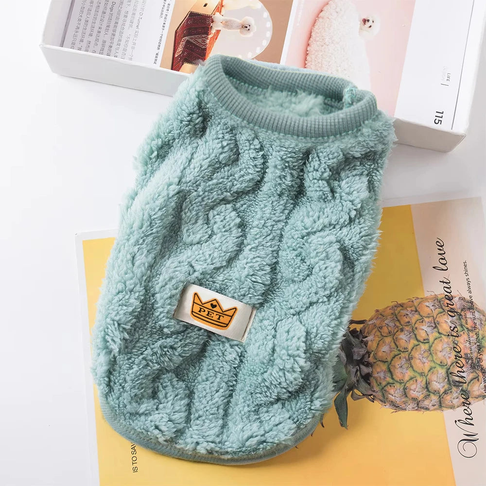 Cozy Fleece Pet Jacket for Cats Dogs