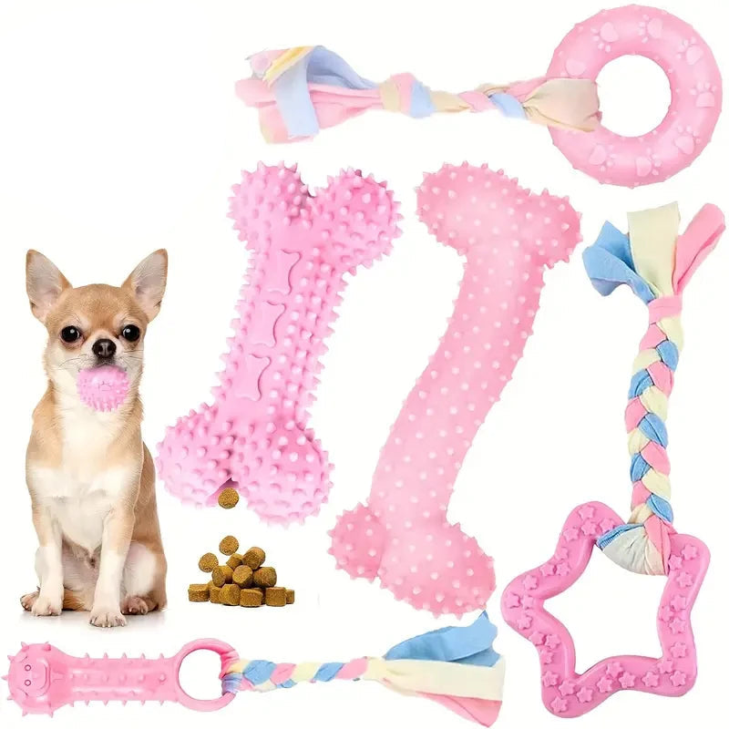 6 PCS Dog Chew Toys Set