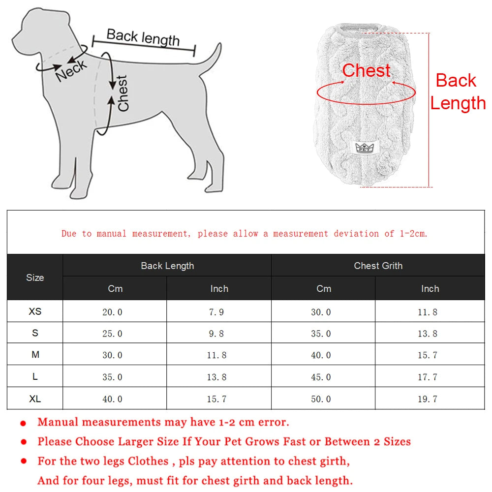 Cozy Fleece Pet Jacket for Cats Dogs