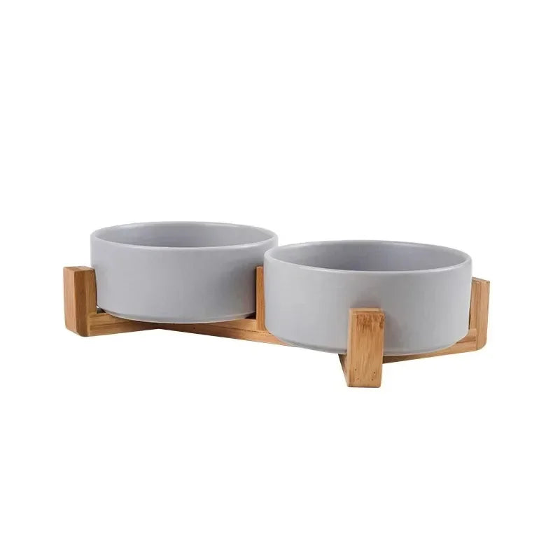 Elevated Ceramic Pet Bowl With Stand