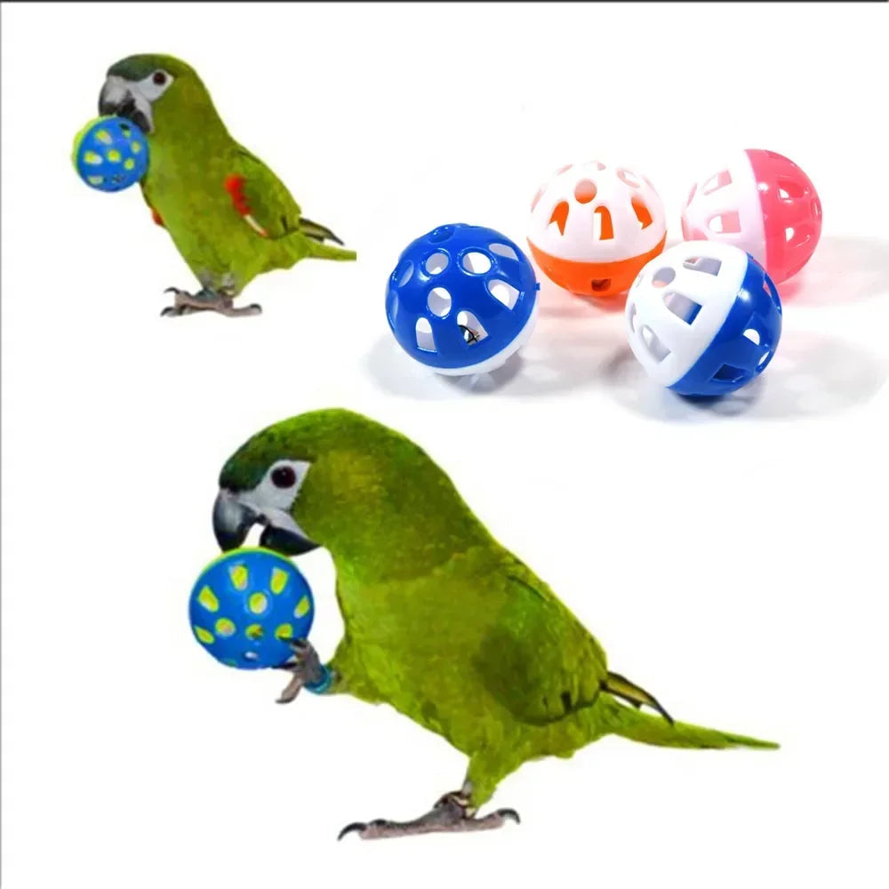 Colorful Hollow Rolling Bell Bird Toy