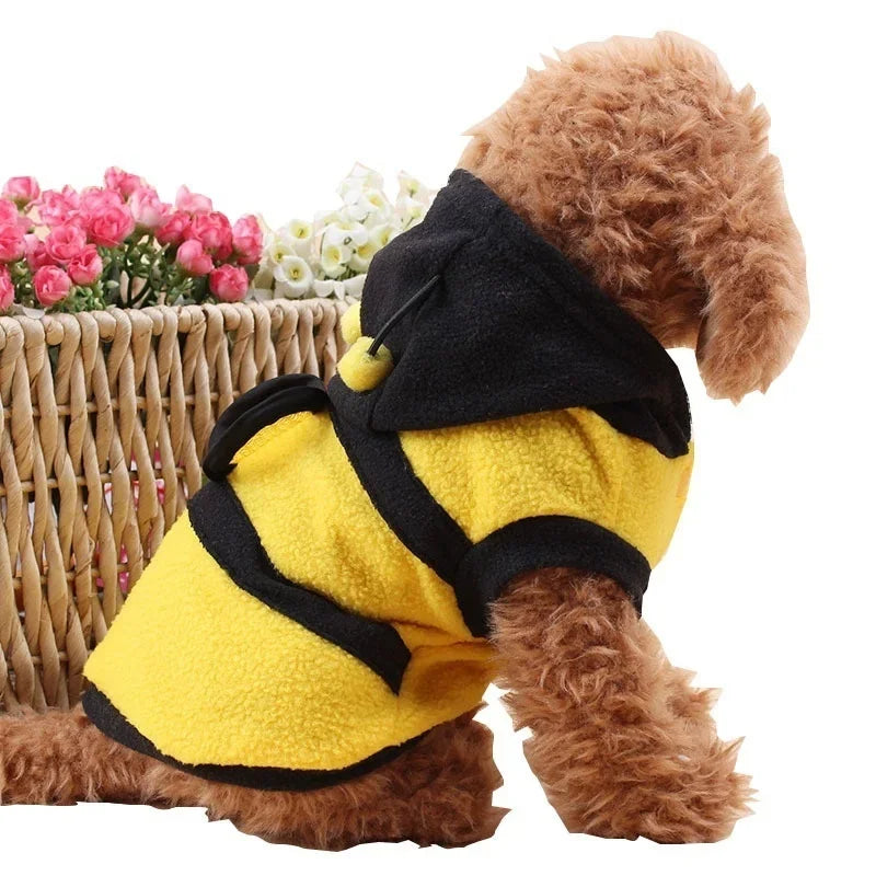 Bee Pet Fleece Hoodie for Dogs Cats