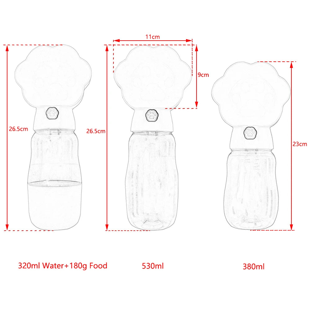 2-in-1 Portable Pet Water Bottle