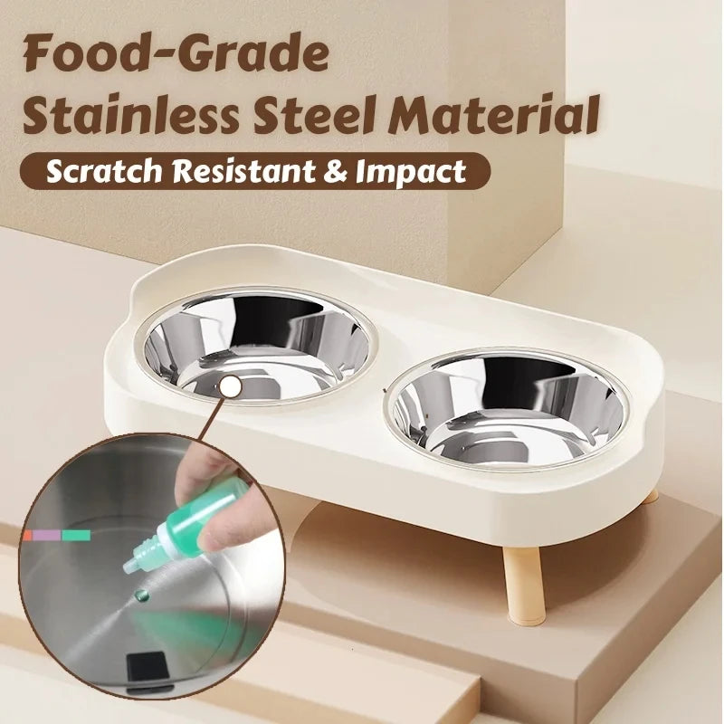 Elevated Dual Bowl Pet Feeder