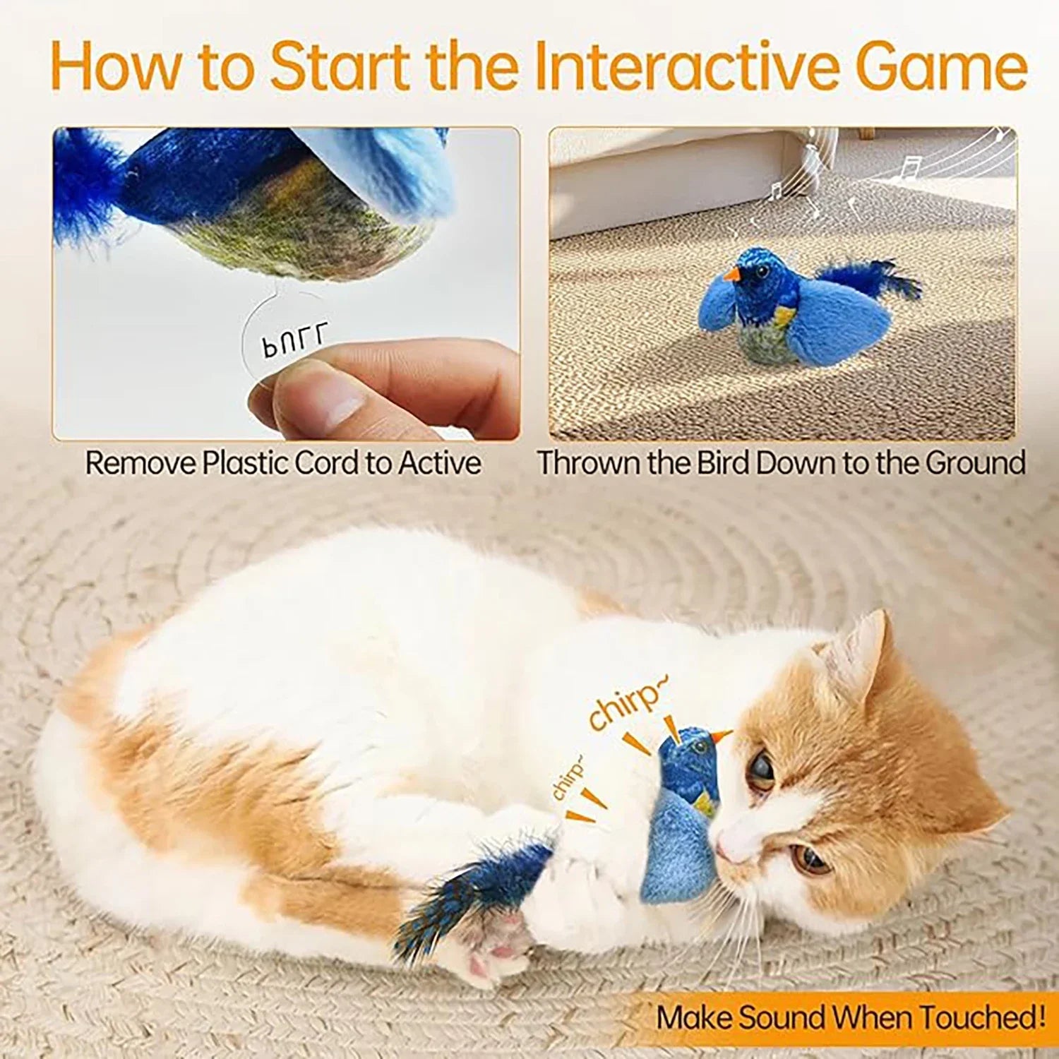 Indoor Interactive Bird Cat Toy
